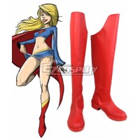 DC Supergirl Supergirl Red Shoes Cosplay Boots