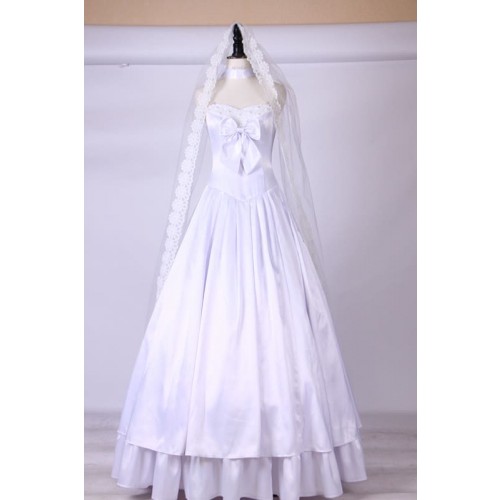 Fate Zero Saber 10th Anniversary Wedding Dress Cosplay Costume Version 2