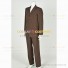 Doctor Who Cosplay Costume Brown Stripes Suit