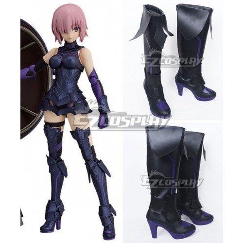 Fate Grand Order Mash Kyrielight Black Shoes Cosplay Boots