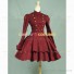 Steampunk Victorian Style Military Coat Gothic Lolita Coat Dress Burgundy