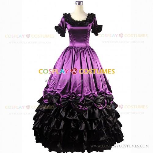 Gothic Lolita Dress Colonial Theater Costume Punk Reenactment Clothing