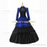 Gothic Victorian Marie Antoinette Theater Layered Evening Gown Blue Dress