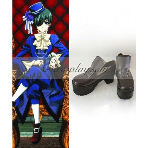 Black Butler Ciel Phantomhive Brown Cosplay Shoes