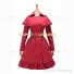 Classic Victorian Gothic Cape Coat Reenactment Rose Red Dress