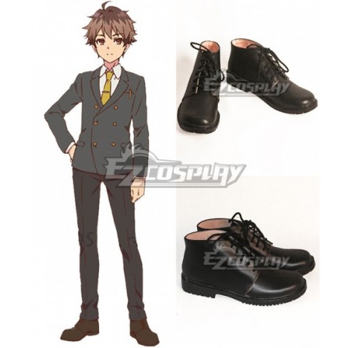 The Ryuo's Work Is Never Done! Ryuoh No Oshigoto! Yaichi Kuzuryu Black Cosplay Shoes