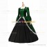 Victorian Punk Lolita Pagoda Sleeves Ball Gown Dark Green Dress