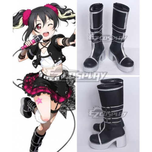 Love Live Nico Yazawa Black Shoes Cosplay Boots