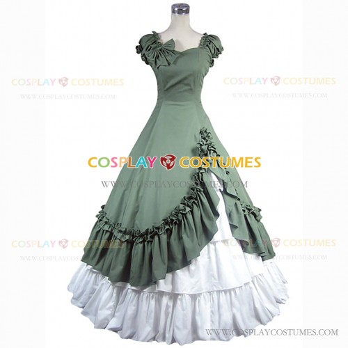 Alice in Wonderland Tiered Fancy Dress Lady Sweet Love Lolita Gown Green