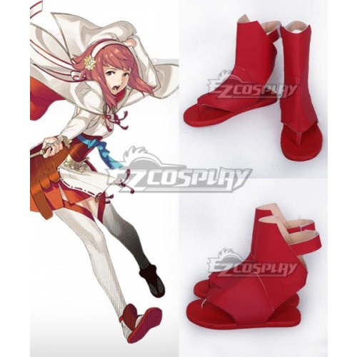 Fire Emblem Fates IF Sakura Red Cosplay Shoes