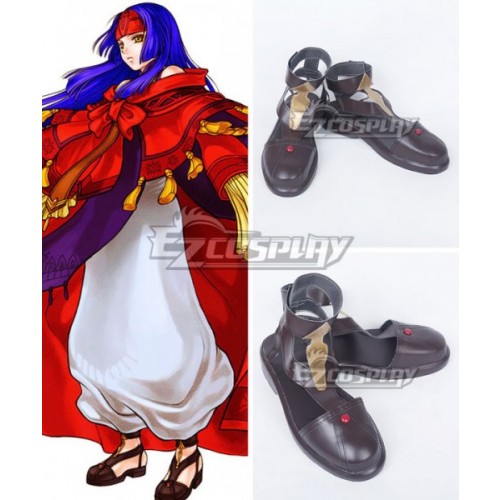 Fire Emblem: Radiant Dawn Sanaki Kirsch Altina Sanaki Kirushu Orutina Dark Brown Cosplay Shoes