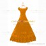 Vintage Gothic Lolita Victorian Rococo Yellow Evening Ball Gown Dress