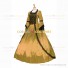 Marie Antoinette Renaissance Period Reenactment Golden Lace Dress Ball Gown