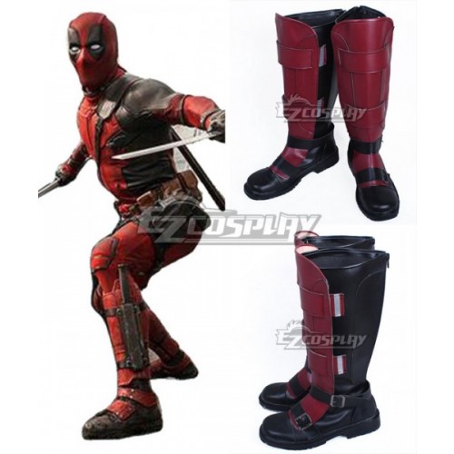 Marvel Deadpool Wade Winston Wilson Red Shoes Cosplay Boots