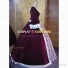 High Quality Victorian Style Marie Antoinette Wine Dress Ball Gown