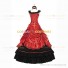 Steampunk Southern Belle Saloon Girls Theater Ruffles Red Dress Evening Gown