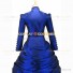 Gothic Victorian Marie Antoinette Theater Layered Evening Gown Blue Dress