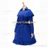 Classic Victorian Gothic Cape Coat Reenactment Royal Blue Dress