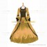 Marie Antoinette Renaissance Period Reenactment Golden Lace Dress Ball Gown