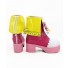 Aikatsu! Idol Activity Hoshimiya Ichigo Pink Yellow White Shoes Cosplay Boots