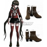 Danganronpa V3: Killing Harmony Maki Harukawa Brown Shoes Cosplay Boots