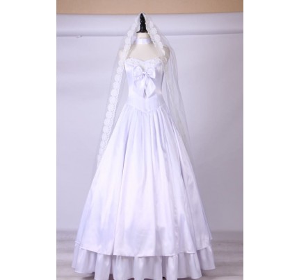 Fate Zero Saber 10th Anniversary Wedding Dress Cosplay Costume Version 2