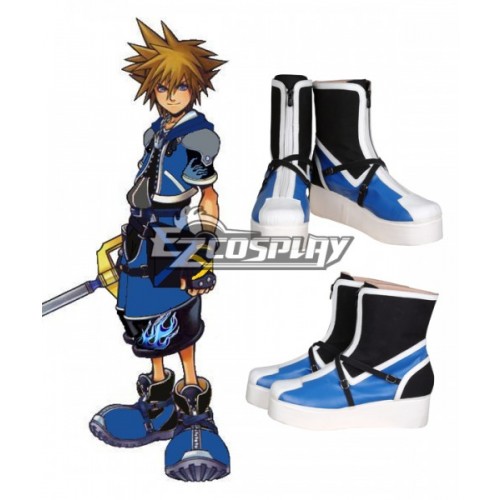 Kingdom Hearts Sora Blue and Black Cosplay Shoes