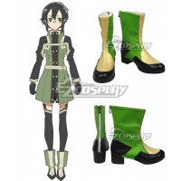 Sword Art Online Ordinal Scale Asada Shino Sinon Movie Green Shoes Cosplay Boots