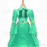 Victorian Gothic Lolita Reenactment Rococo Southern Belle Green Ball Gown Dress