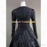 Gothic Marie Antoinette Black Brocaded Ball Gown Dress