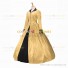 Retro Victorian Classic Turtle Neck Stage Light Yellow Long Dress Ball Gown