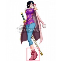 One Piece Tashigi Pink Shoes Cosplay Boots