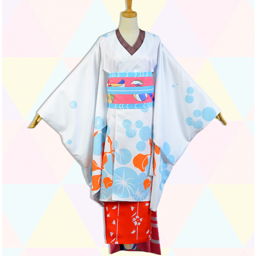 Puella Magi Madoka Magica Sayaka Miki Geisha Geisha Version Kimono Cosplay Costume