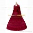 Gothic Lolita Victorian Rococo Stage Long Luxury Red Dress Ball Gown