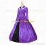 Retro Victorian Classic Turtle Neck Stage Purple Long Dress Ball Gown