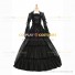 Retro Renaissance Style Pagoda Sleeves Prom Ball Gown Black Dress