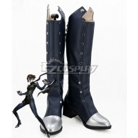 Persona 5 Queen Makoto Niijima Deep Grey Shoes Cosplay Boots - B Edition