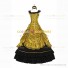 Steampunk Southern Belle Saloon Girls Theater Ruffles Yellow Dress Evening Gown