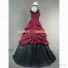 Sleeveless Southern Belle Old West Saloon Girl Ball Gown Dress Red