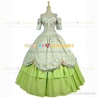 Alice in Wonderland Country Lolita Floral Dress Ball Gown Green