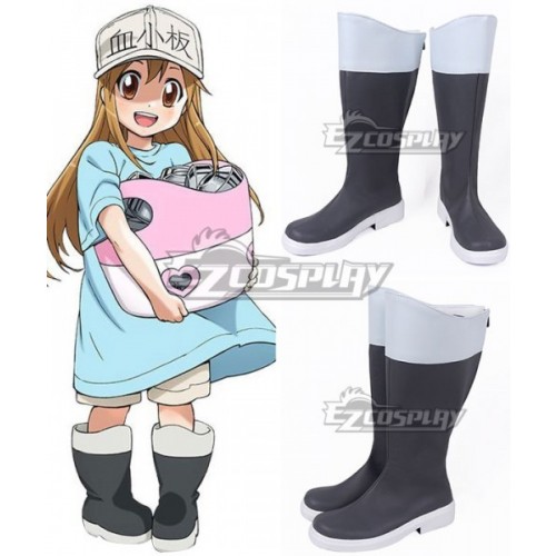 Cells At Work Platelet Black White Shoes Cosplay Boots