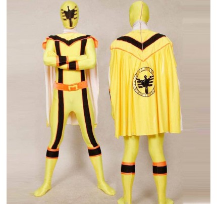 Yellow Power Rangers Mystic Uniform Spandex Zentai Costume