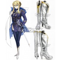 Fate Grand Order Lancer Artoria Pendragon Saber Sliver Shoes Cosplay Boots