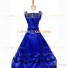 Romantic Southern Belle Marie Antoinette Theater Steampunk Ball Gown Blue Dress