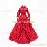 Medieval Renaissance Lolita Princess Ruffled Red Ball Gown Dress