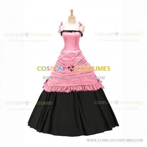 Reenactment Gothic Lolita Civil War Victorian Ball Gown Pink Dress