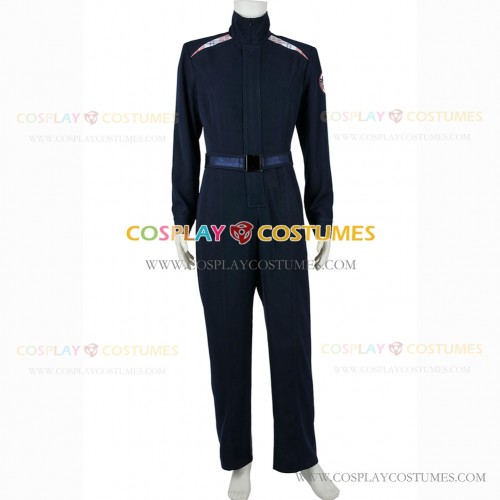 Engineer Montgomery Scott Costume for Star Trek Cosplay Blue Uniform Jumpsuit