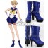 Sailor Moon Sailor Uranus Haruka Tenou Blue Shoes Cosplay Boots