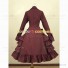 Elegant Baroque style Gothic Lolita Dress Burgundy