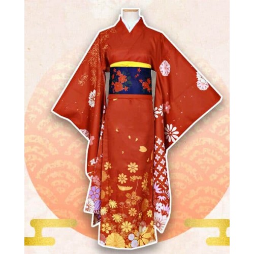 Kantai Collection KanColle Yudachi Kai Ni Kimono Cosplay Costume